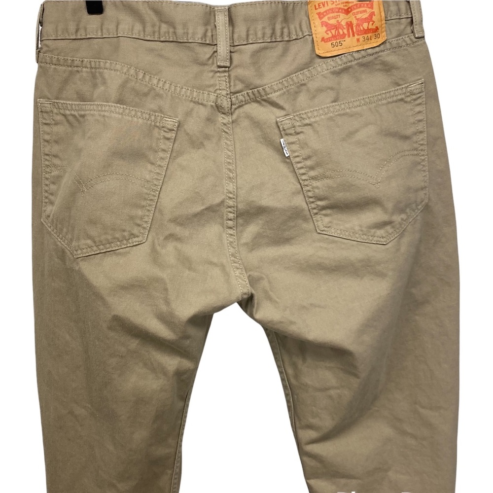 Levi’s 505 Jeans W34 L30 Tan 100% Cotton straight leg - Picture 5 of 8